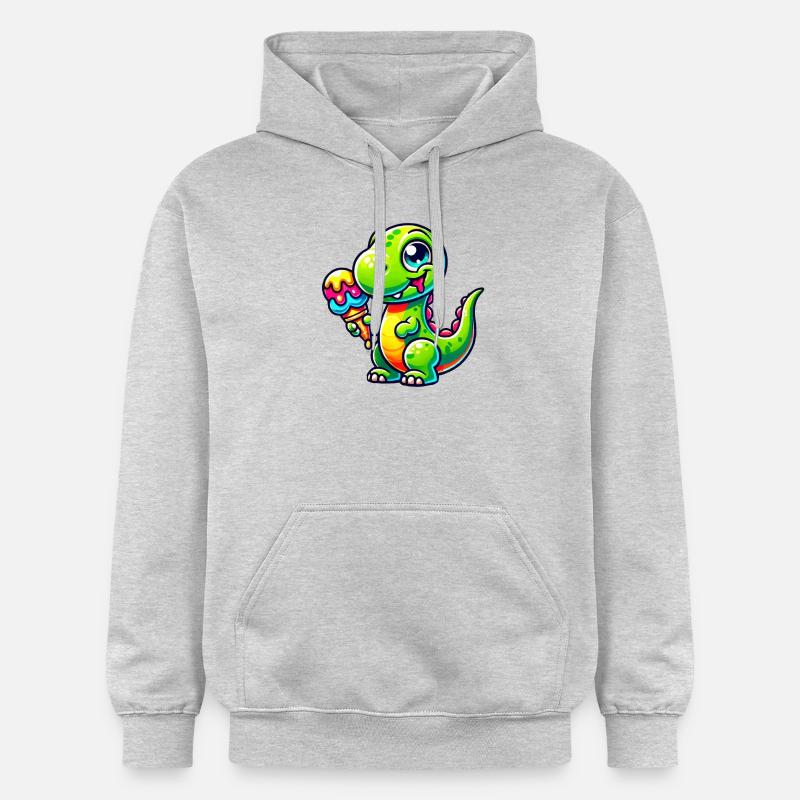 Dino Comic Glace - Sweat à capuche Softstyle® Gildan Unisexe - gris clair chiné