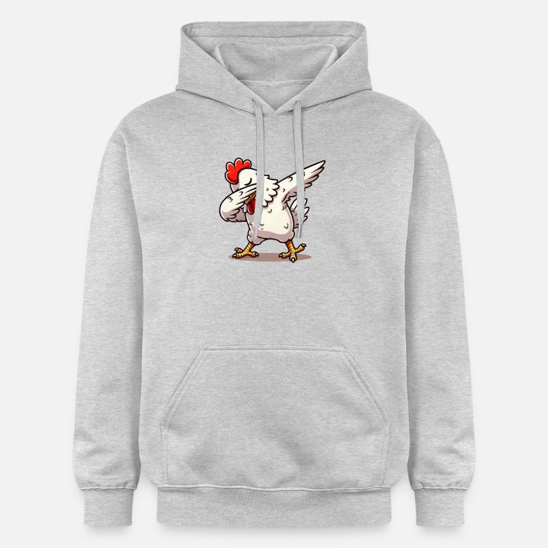 dabber du poulet - Sweat à capuche Softstyle® Gildan Unisexe - gris clair chiné