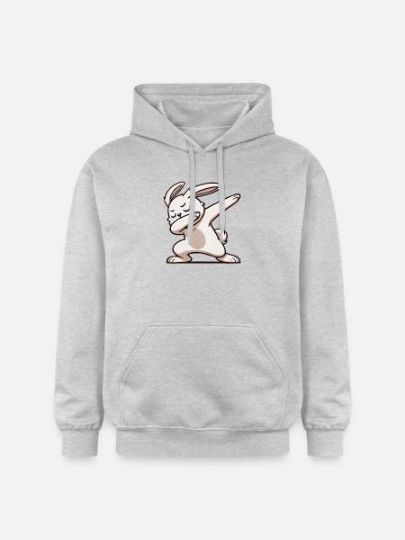 Rabbit Rabbit Dabbing - Gildan Unisex Softstyle® Midweight Hoodie - light heather grey