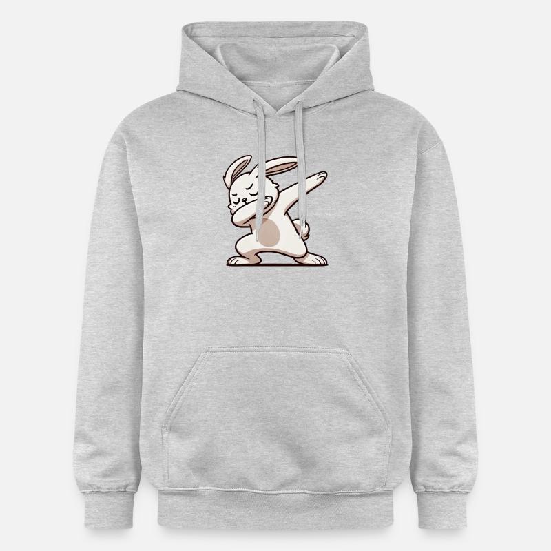 Lapin Lapin Dabbing - Sweat à capuche Softstyle® Gildan Unisexe - gris clair chiné
