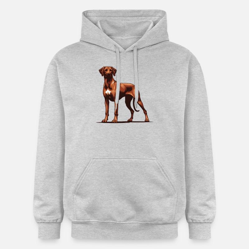 Rhodésian Ridgeback - Sweat à capuche Softstyle® Gildan Unisexe - gris clair chiné