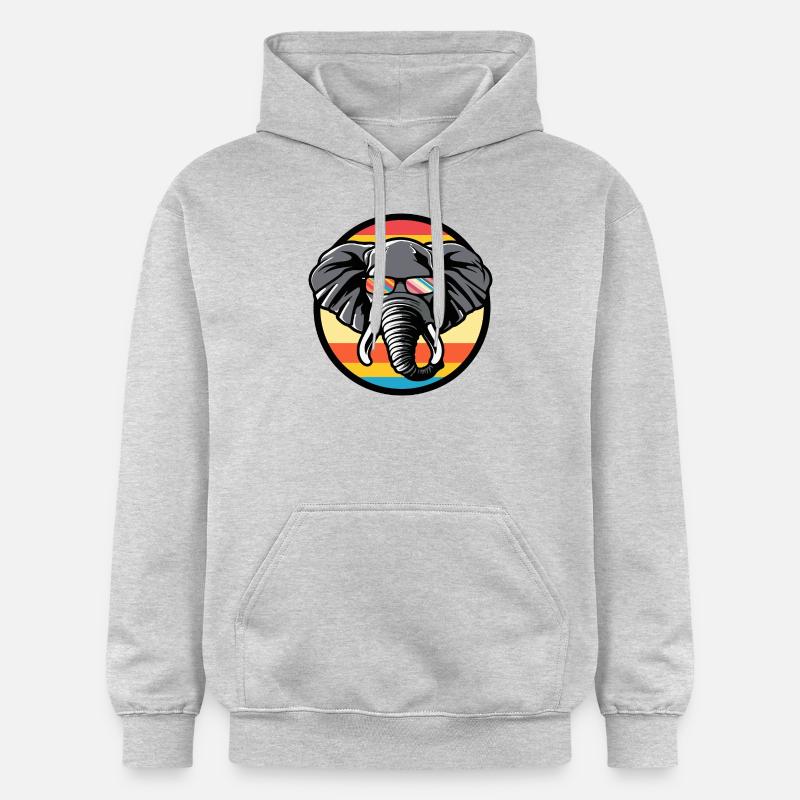 Elephant Comic Cool - Gildan Unisex Softstyle® Midweight Hoodie - light heather grey