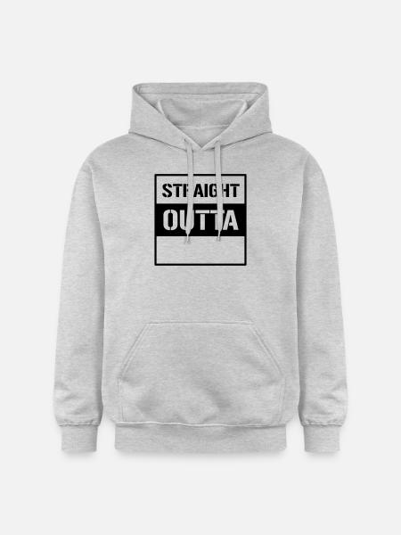 straight outta - Gildan Unisex Softstyle® Midweight Hoodie - light heather grey