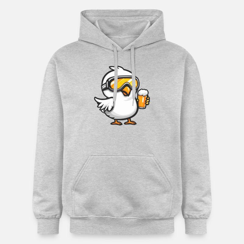 Taube Vogel Ski Bier - Gildan Unisex Softstyle® Midweight Hoodie - Hellgrau meliert