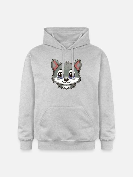 Bébé loup - Sweat à capuche Softstyle® Gildan Unisexe - gris clair chiné