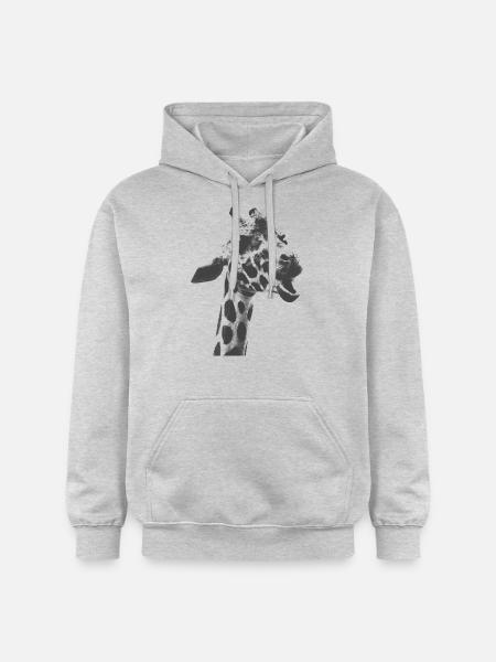 oh no giraffe - Gildan Unisex Softstyle® Midweight Hoodie - light heather grey