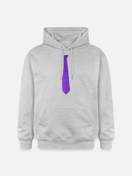 Purple tie - Gildan Unisex Softstyle® Midweight Hoodie - Hellgrau meliert