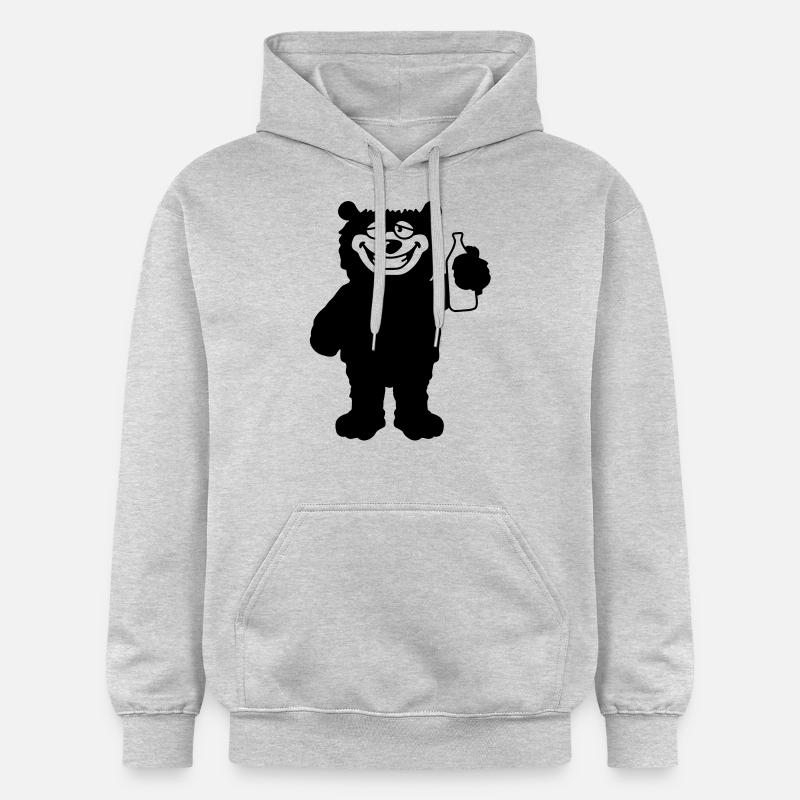 drunk_bear - Sweat à capuche Softstyle® Gildan Unisexe - gris clair chiné