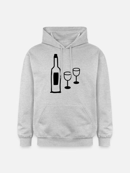 Wein & Weinglaeser - Gildan Unisex Softstyle® Midweight Hoodie - Hellgrau meliert