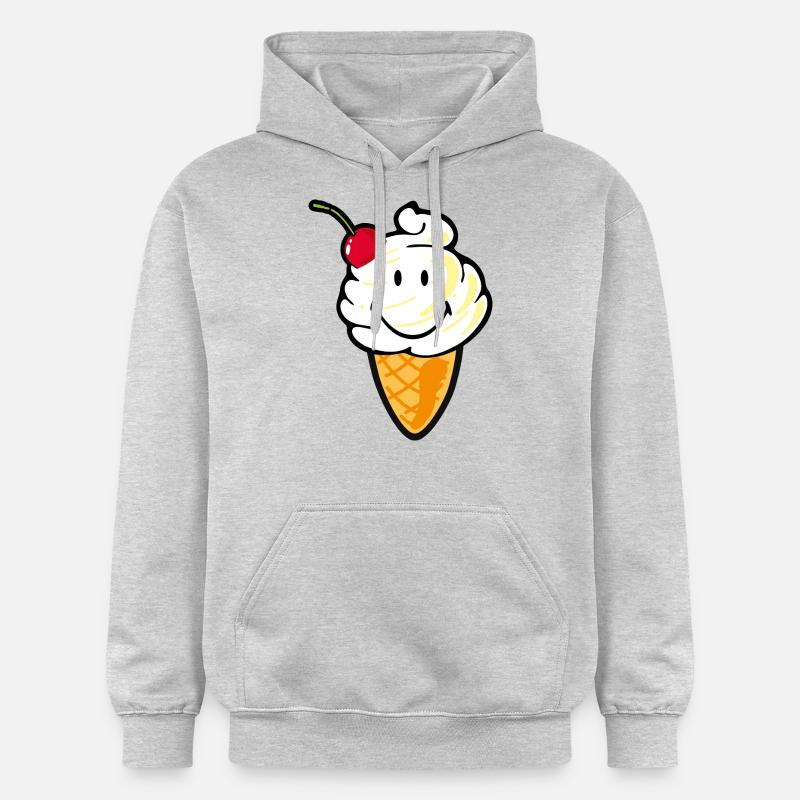 Smiley Ice Cream - Sweat à capuche Softstyle® Gildan Unisexe - gris clair chiné