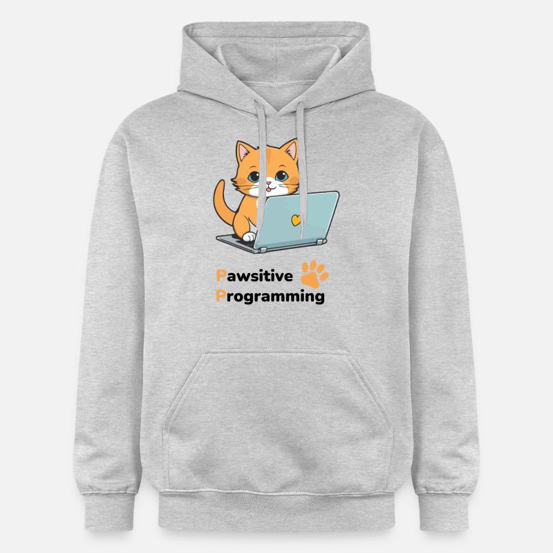 Programmation Pawsitive - Sweat à capuche Softstyle® Gildan Unisexe - gris clair chiné