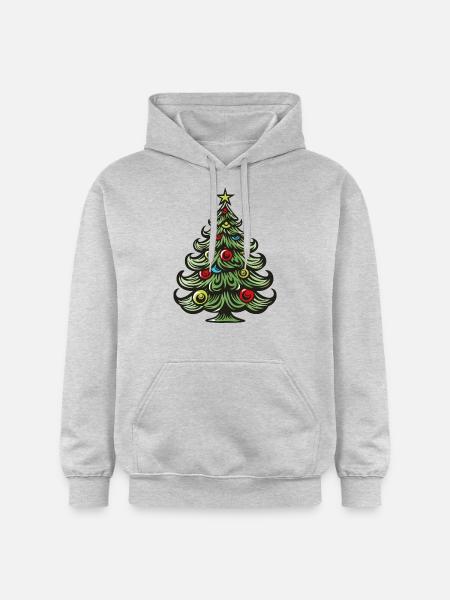 Christmas Tree - Gildan Unisex Softstyle® Midweight Hoodie - light heather grey