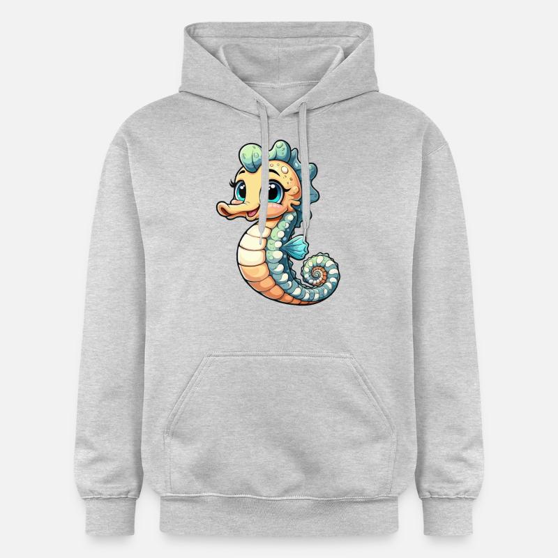Mädchen Seepferdchen - Gildan Unisex Softstyle® Midweight Hoodie - Hellgrau meliert
