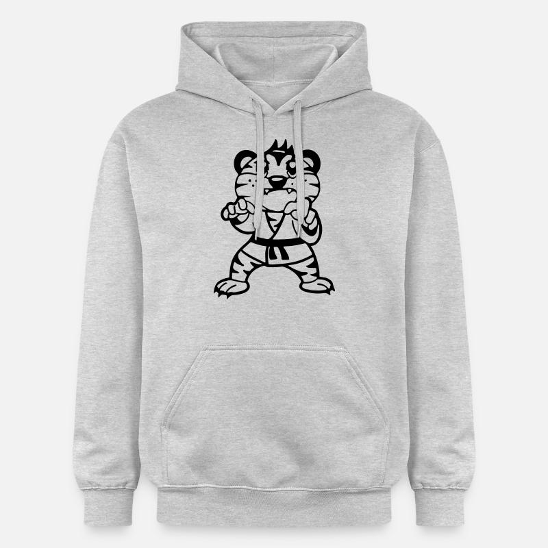 Judo Tiger - Sweat à capuche Softstyle® Gildan Unisexe - gris clair chiné