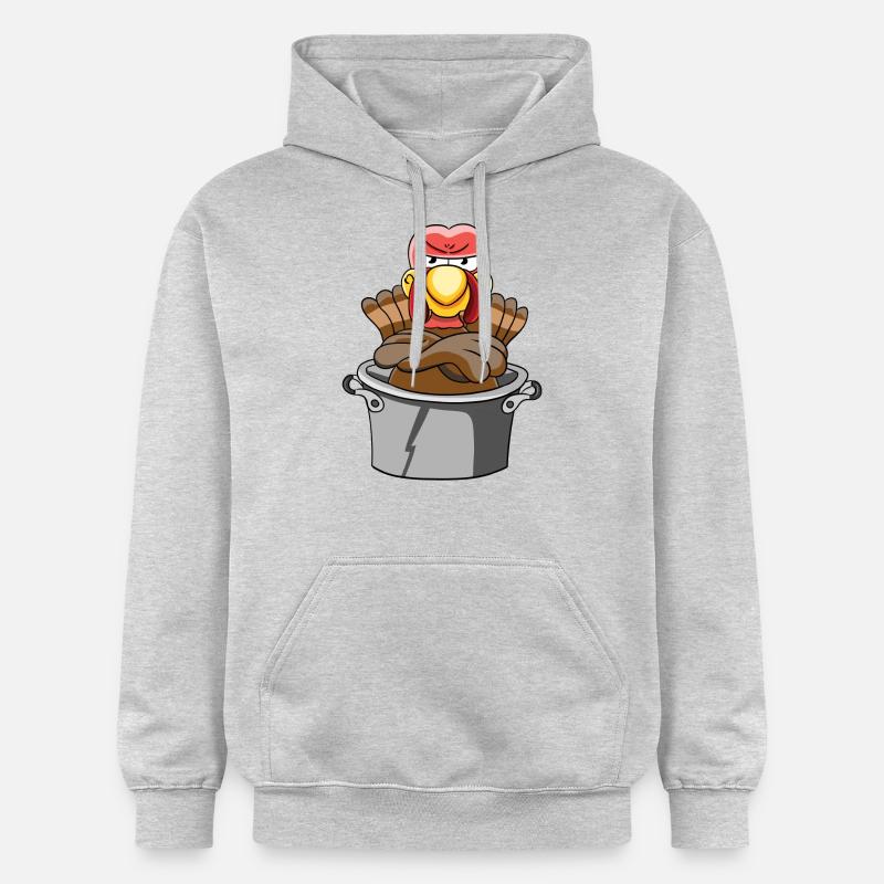 Dinde, dinde, volaille - Sweat à capuche Softstyle® Gildan Unisexe - gris clair chiné