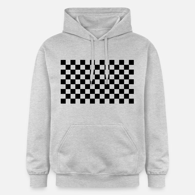 quadrillé pattern black white - Sweat à capuche Softstyle® Gildan Unisexe - gris clair chiné