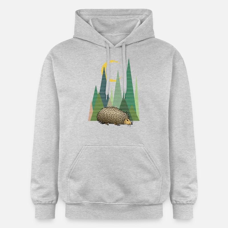 Hérisson - Sweat à capuche Softstyle® Gildan Unisexe - gris clair chiné