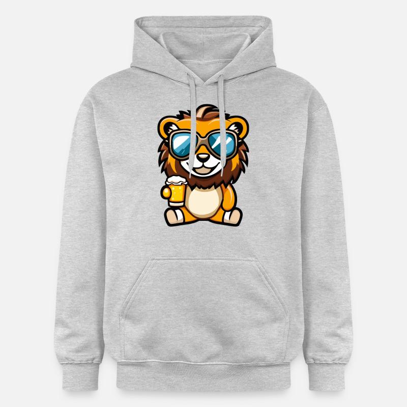 Bière de ski Löwe - Sweat à capuche Softstyle® Gildan Unisexe - gris clair chiné