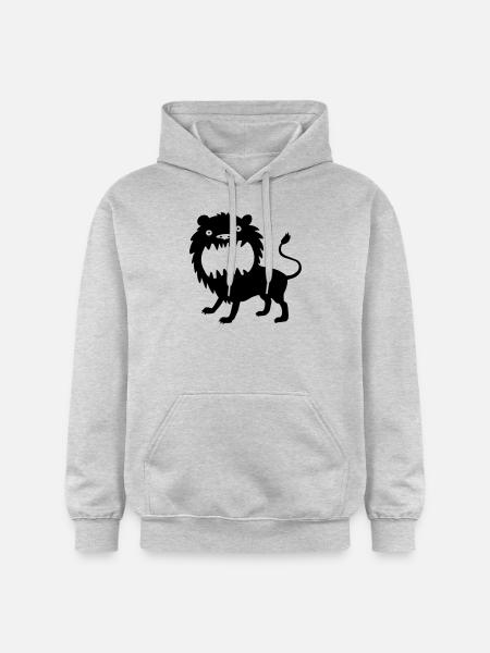 Löwe - Gildan Unisex Softstyle® Midweight Hoodie - Hellgrau meliert
