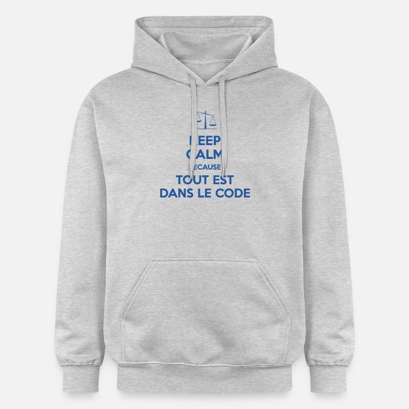 Tout est dans le code - Sweat à capuche Softstyle® Gildan Unisexe - gris clair chiné