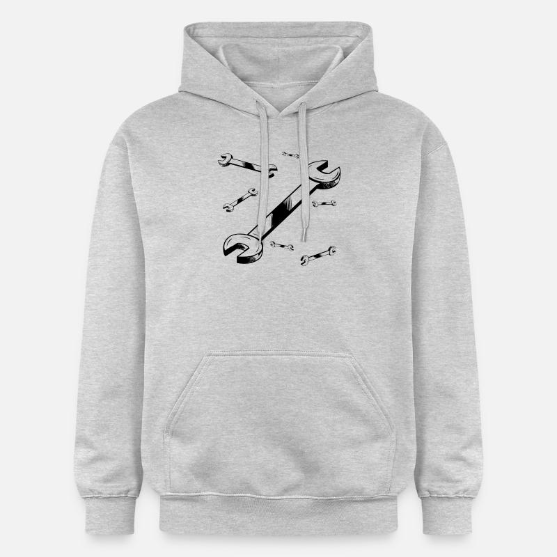 clef a molette - Sweat à capuche Softstyle® Gildan Unisexe - gris clair chiné
