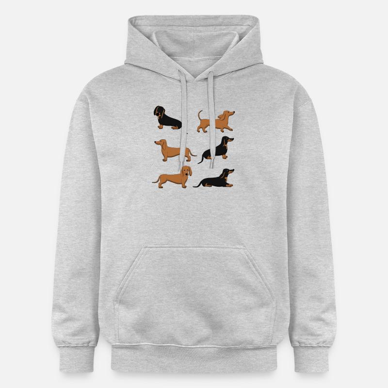 Sélection de teckel - Sweat à capuche Softstyle® Gildan Unisexe - gris clair chiné