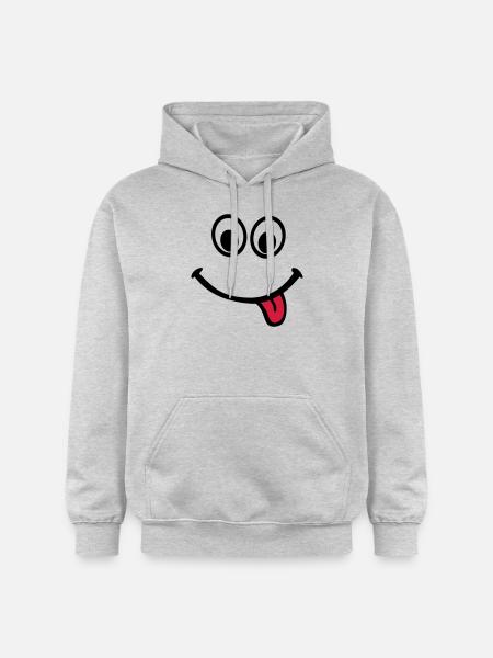 Gesicht - Gildan Unisex Softstyle® Midweight Hoodie - Hellgrau meliert