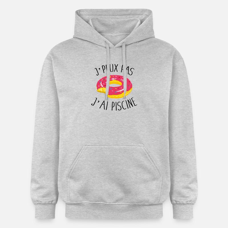 Je peux pas j'ai piscine - Sweat à capuche Softstyle® Gildan Unisexe - gris clair chiné