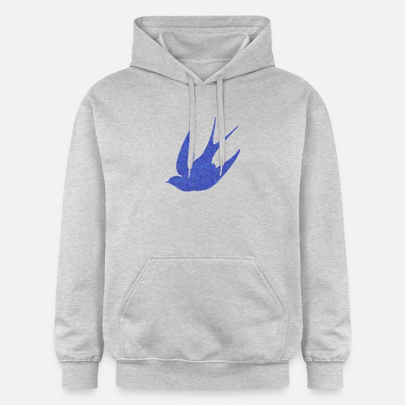 Schwalbe (gesprinkeld de bleu) - Sweat à capuche Softstyle® Gildan Unisexe - gris clair chiné