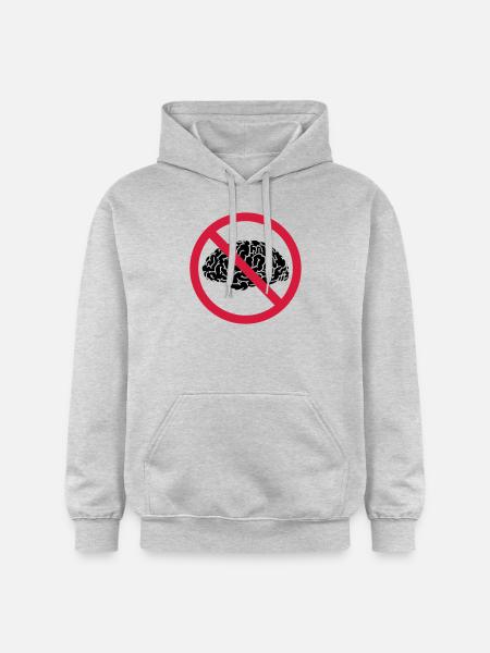 no brains allowed - Gildan Unisex Softstyle® Midweight Hoodie - light heather grey