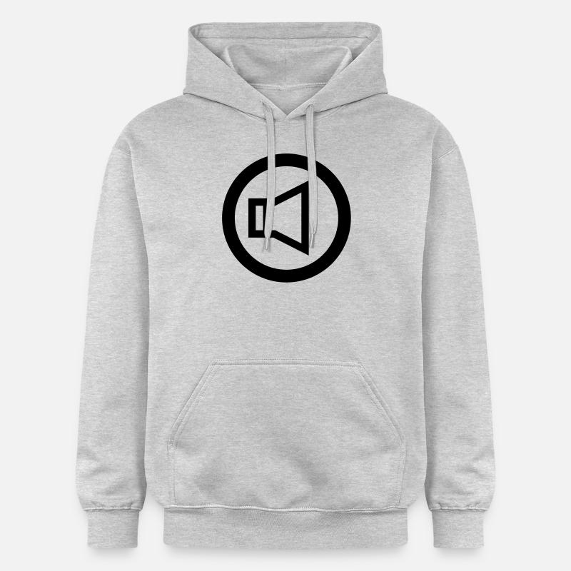 speaker icon - Sweat à capuche Softstyle® Gildan Unisexe - gris clair chiné