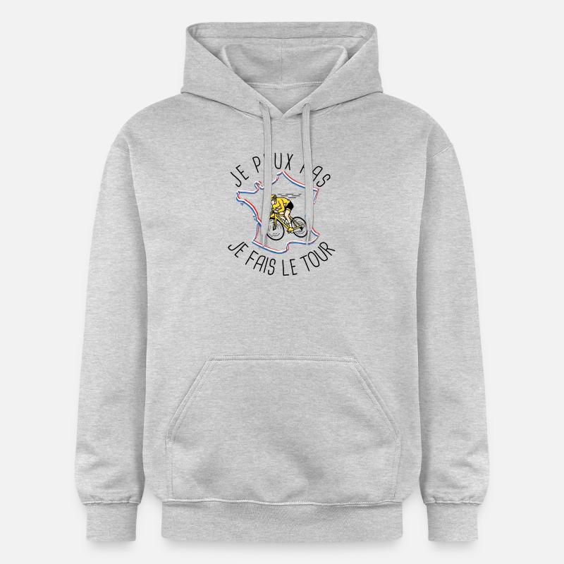 Je peux pas tour Jaune - Sweat à capuche Softstyle® Gildan Unisexe - gris clair chiné