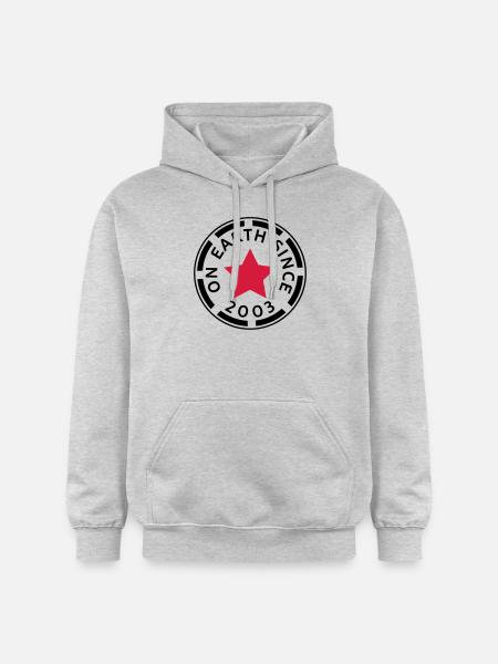 on earth since 2003 (uk) - Gildan Unisex Softstyle® Midweight Hoodie - light heather grey