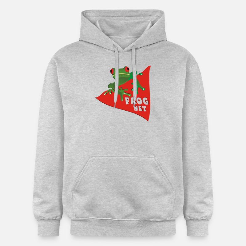 GRENOUILLE net - Sweat à capuche Softstyle® Gildan Unisexe - gris clair chiné