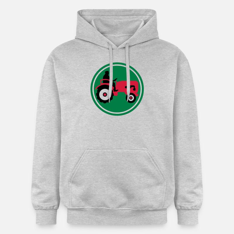 bauer_mit_traktor_032013_a_3c - Sweat à capuche Softstyle® Gildan Unisexe - gris clair chiné