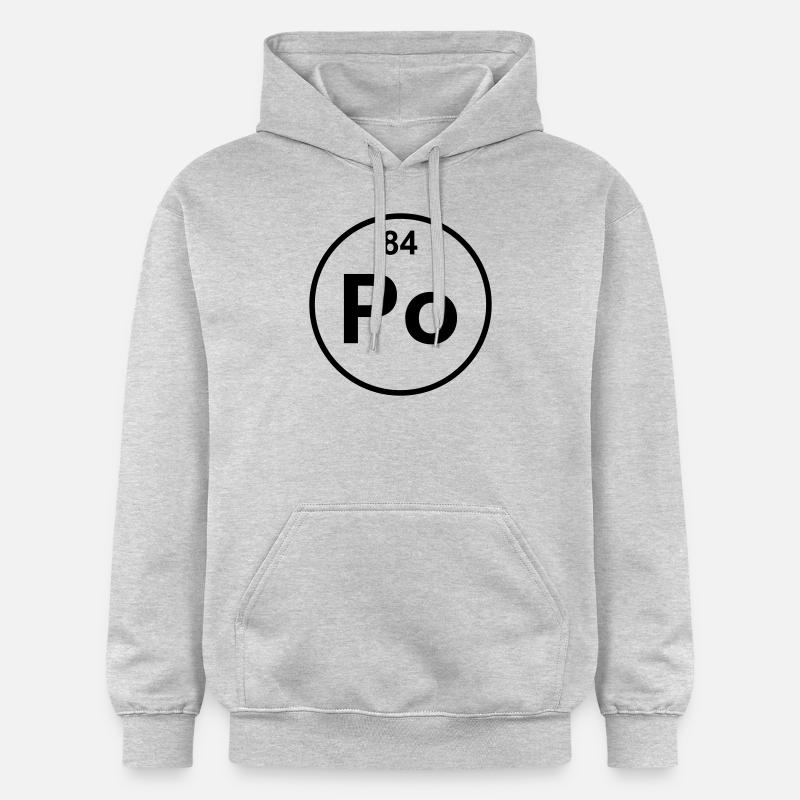 Element 84 - po (polonium) - Minimal - Sweat à capuche Softstyle® Gildan Unisexe - gris clair chiné