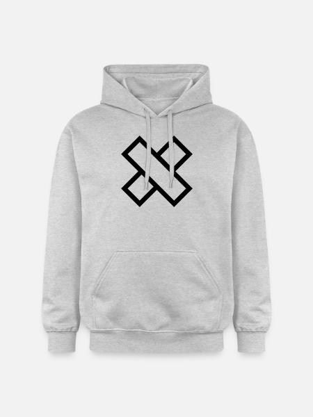 Kreuz - Gildan Unisex Softstyle® Midweight Hoodie - Hellgrau meliert