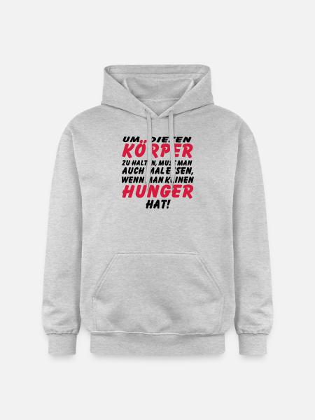 koerper_hunger_vec_2 de anl - Gildan Unisex Softstyle® Midweight Hoodie - Hellgrau meliert