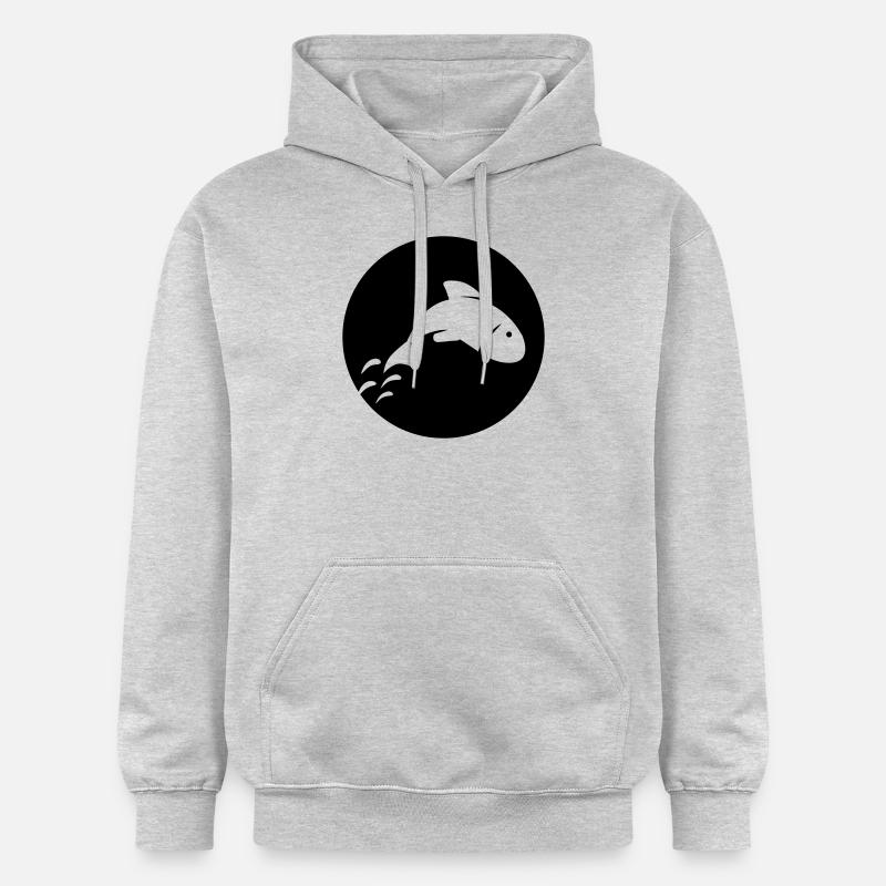 Poisson - Sweat à capuche Softstyle® Gildan Unisexe - gris clair chiné