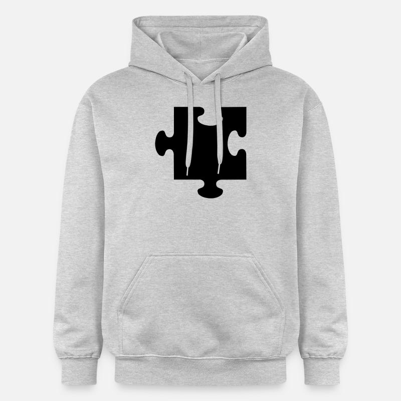 Puzzle - Sweat à capuche Softstyle® Gildan Unisexe - gris clair chiné