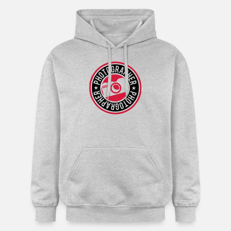 Timbre Conception photographe - Sweat à capuche Softstyle® Gildan Unisexe - gris clair chiné