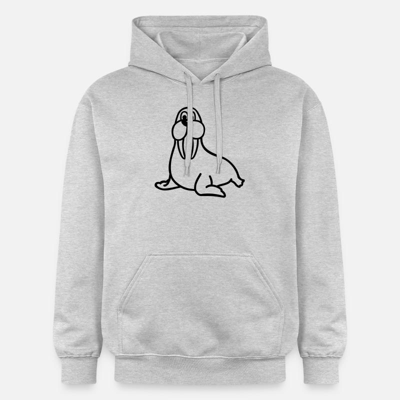 Morse - Sweat à capuche Softstyle® Gildan Unisexe - gris clair chiné