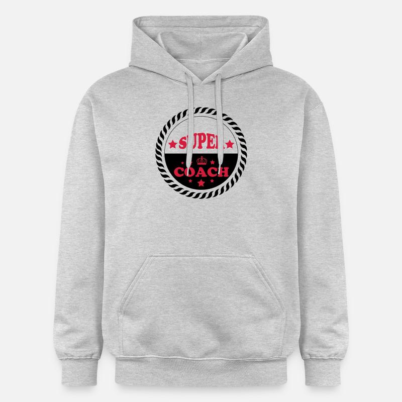 Super coach - Sweat à capuche Softstyle® Gildan Unisexe - gris clair chiné
