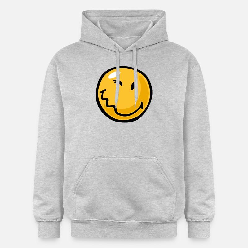 Smiley stung - Sweat à capuche Softstyle® Gildan Unisexe - gris clair chiné