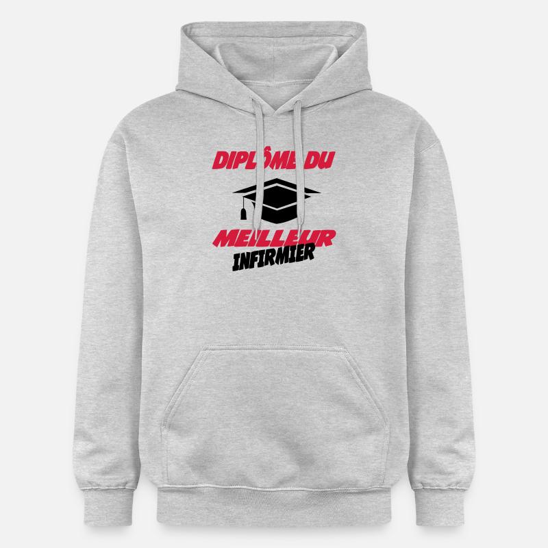 Diplôme du meilleur infirmier - Sweat à capuche Softstyle® Gildan Unisexe - gris clair chiné