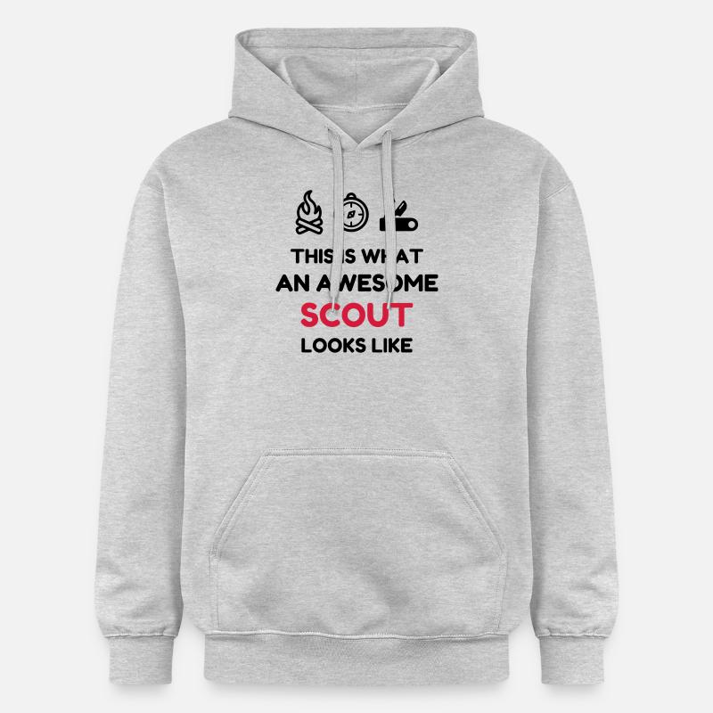 scout / scouting / scoutisme / guide - Sweat à capuche Softstyle® Gildan Unisexe - gris clair chiné