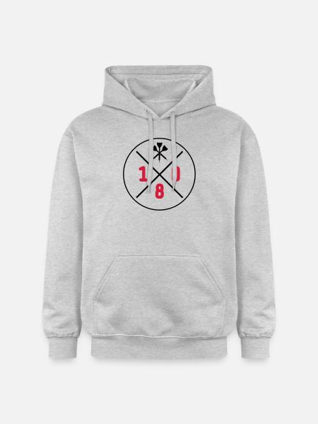 darts design 180 - Gildan Unisex Softstyle® Midweight Hoodie - Hellgrau meliert
