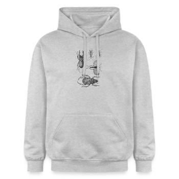 Vintage - Gildan Unisex Softstyle® Midweight Hoodie - Hellgrau meliert - Vorne - Liana (172cm) & Jaron (178cm)