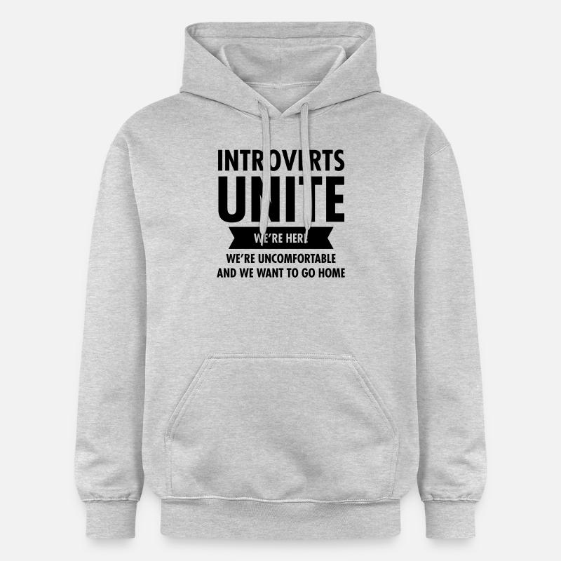 Introverts Unite - Sweat à capuche Softstyle® Gildan Unisexe - gris clair chiné