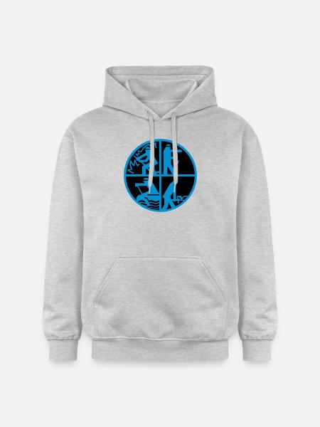 Logo Feuerwehr 2farbig - Gildan Unisex Softstyle® Midweight Hoodie - Hellgrau meliert